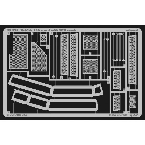 1/35 British 155mm AS-90 SPH Mesh for Trumpeter kit
