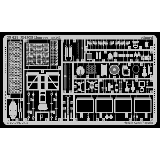 Photoetch for 1/35 M1025 Humvee Armament Carrier for Tamiya kit