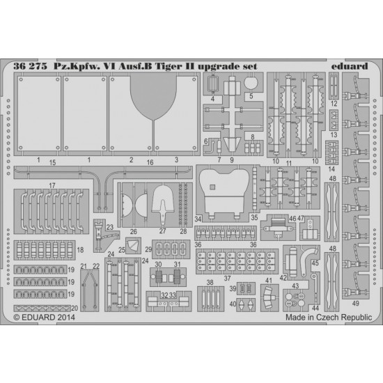 1/35 PzKpfw.VI Ausf.B Tiger II Photo-etched Upgrade Set for Eduard kit