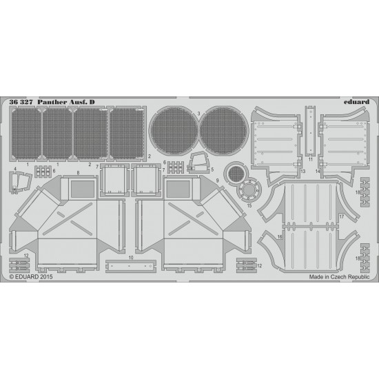 1/35 Panther Ausf.D Detail Set for Tamiya kit #35345 (1 PE sheet)