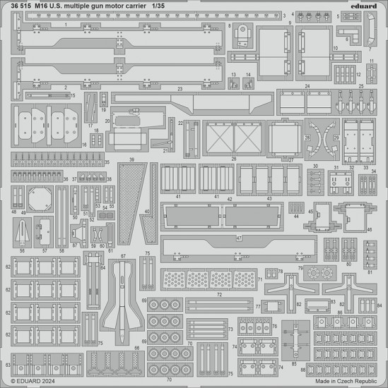1/35 US M16 Multiple Gun Motor Carrier Photo-etched set for Tamiya kits