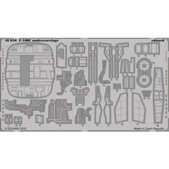 Photoetch for 1/48 F-100C Undercarriage for Trumpeter kit