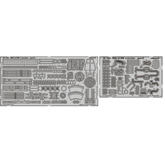 Photo-etched parts for 1/48 Mikoyan-Gurevich MiG-21MF Exterior for Eduard kit