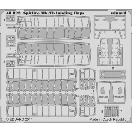 1/48 Supermarine Spitfire Mk.V Landing Flaps for Airfix kit