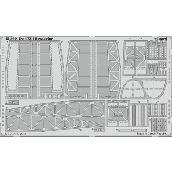 1/48 Dornier Do 17Z-10 Exterior Detail Set for ICM kit #48243 (1 PE sheet)