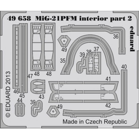 1/48 Mikoyan MiG-21PFM Interior Detail Set for Eduard kits
