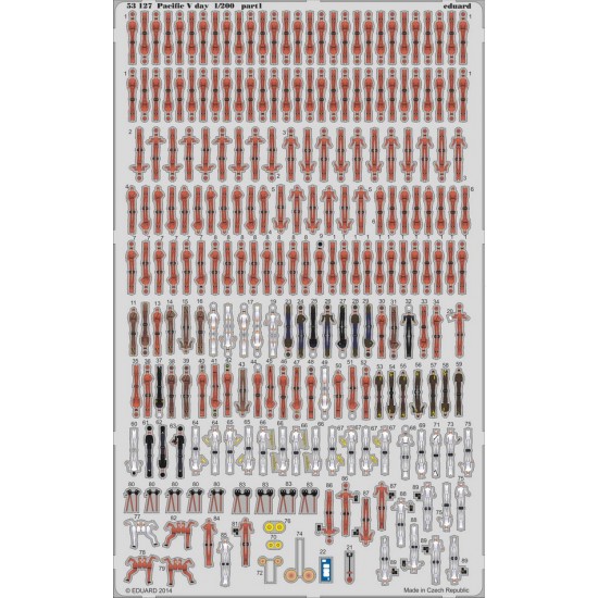 1/200 Pacific V-Day Figures set for Trumpeter kit (3 photo-etched sheets)