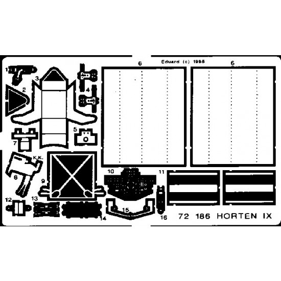 Photoetch for 1/72 Horten IX/Go 229 for Revell kit