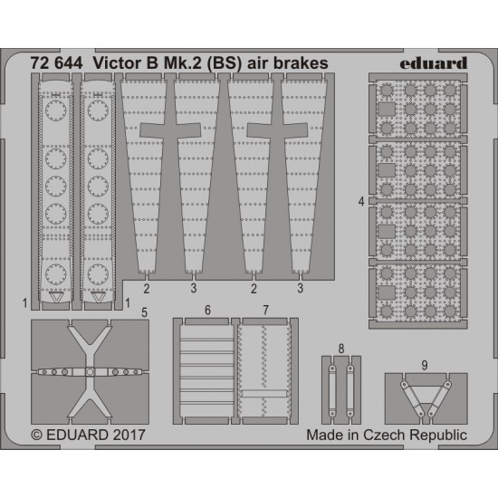 1/72 Handley-Page Victor B.2 Air Brakes for Airfix kit AX12008 (1 Photo-Etched Sheet)