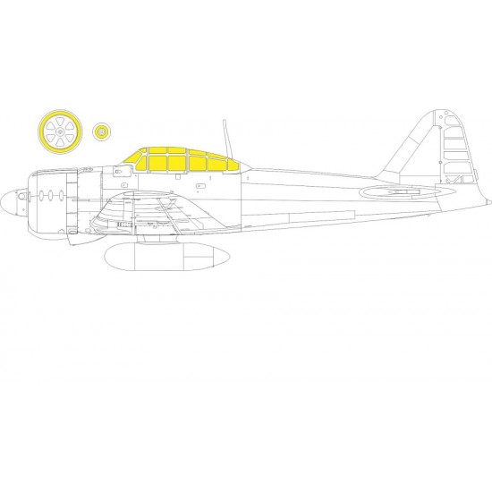 1/48 Nakajima A6M2-N Rufe Tface Paint Masking for Eduard kits