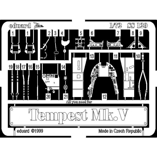 1/72 Tempest Mk.V Detail-up Set Vol.2 for Academy kit