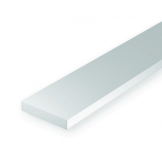 Styrene HO Scale Strips (Size: 0.3mm x 3.4mm; Scale: 1 x 12, Length: 35cm 10pcs