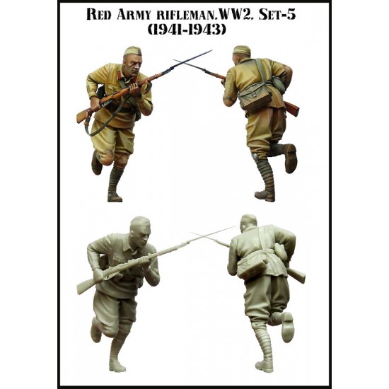 1/35 WWII Soviet Soldier in Fight (Red Army Rifleman) 1941-1943 Set #5 (1 Figure)