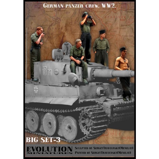 1/35 WWII German Panzer Crew Set (5 Figures)