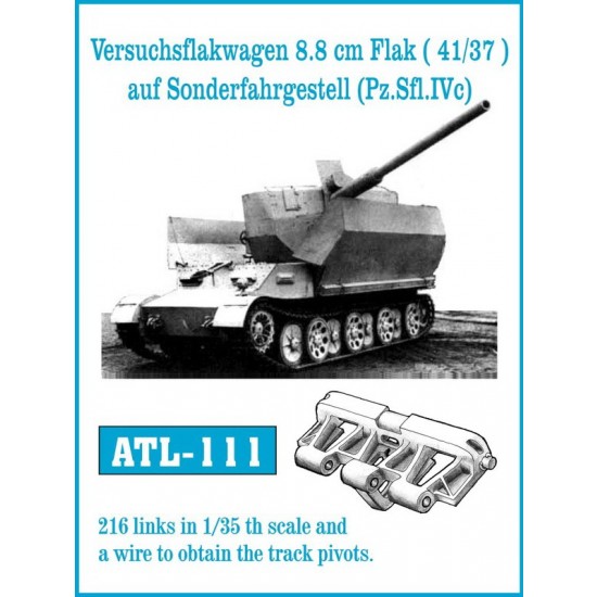 Metal Tracks for 1/35 Versuchsfakwagen 8.8 cm Flak (41/37) auf Sonderfahrgestell (Pz.Sfl.IVc)