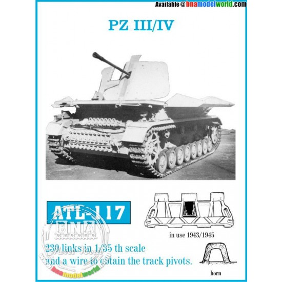 1/35 Panzer III/IV Metal Tracks (230 Links)