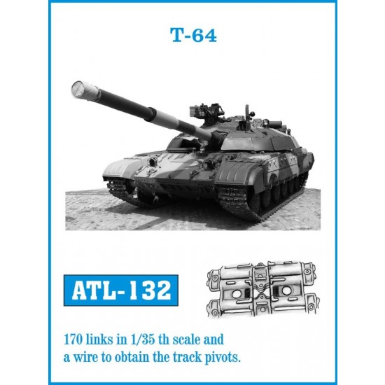 1/35 Soviet Tank T-64 Metal Tracks (170 links)