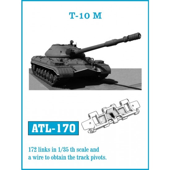 1/35 Soviet T-10M Heavy Tank Metal Tracks (172 links)