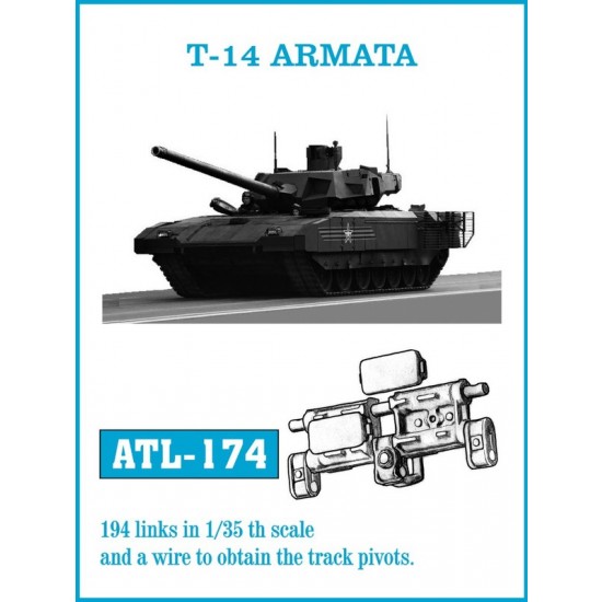 1/35 Russian Main Battle Tank T-14 Armata Metal Tracks (194 links)
