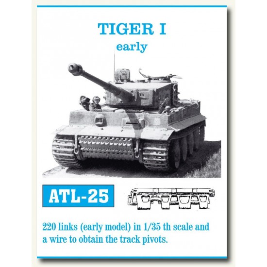 Metal Tracks for 1/35 German Tiger I Early (220 links)