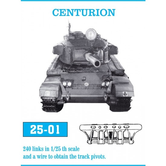 1/25 British Tank Centurion Metal Tracks (240 links)