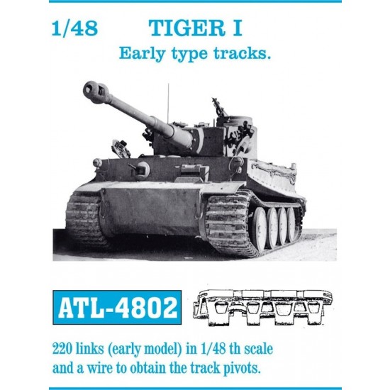 1/48 German Tiger I Early type Metal Tracks (220 links)