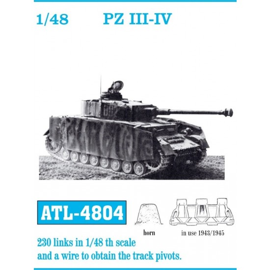 1/48 German Panzer III - IV (1943-1945) Metal Tracks (230 links)
