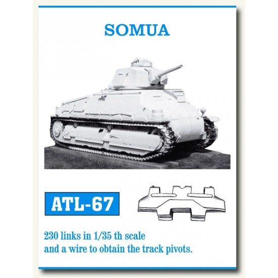 Metal Tracks for 1/35 French Somua Tank (230 links)