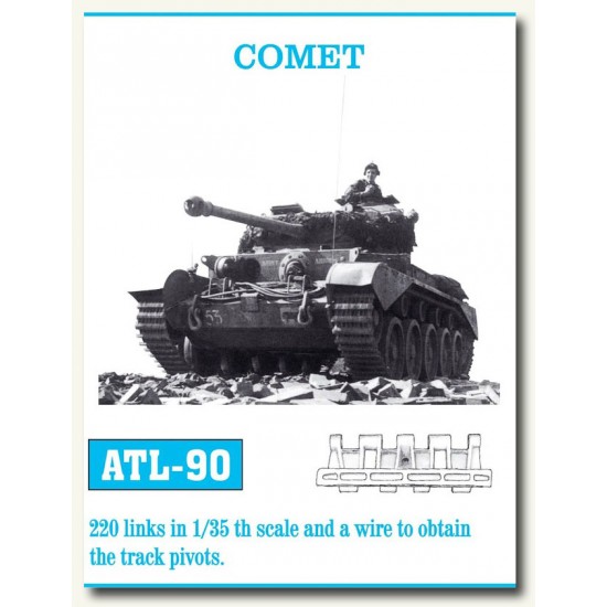 Metal Tracks for 1/35 British Comet Cruiser Tank (220 links)