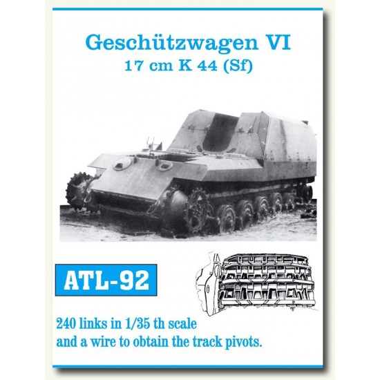 Metal Tracks for 1/35 Geschutzwagen VI 17cm K44 (Sf) (240 links)