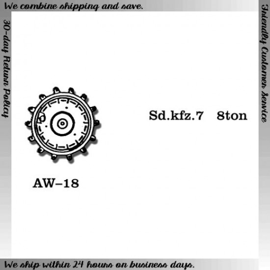 1/35 Metal Wheels for SdKfz.7 8ton Half-Track