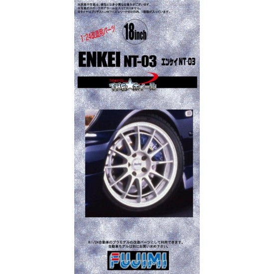 1/24 18inch Enkei NT-03 Wheels & Tyres Set (4 Wheels with Tyres)