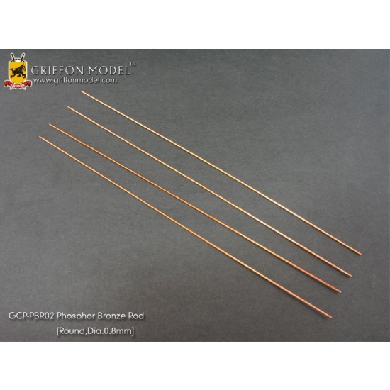 Phosphor Bronze Rod (Round, Diameter: 0.8mm, Length: 150mm)(4pcs)