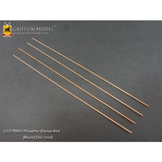 Phosphor Bronze Rod (Round, Diameter: 1.0mm, Length: 150mm)(4pcs)
