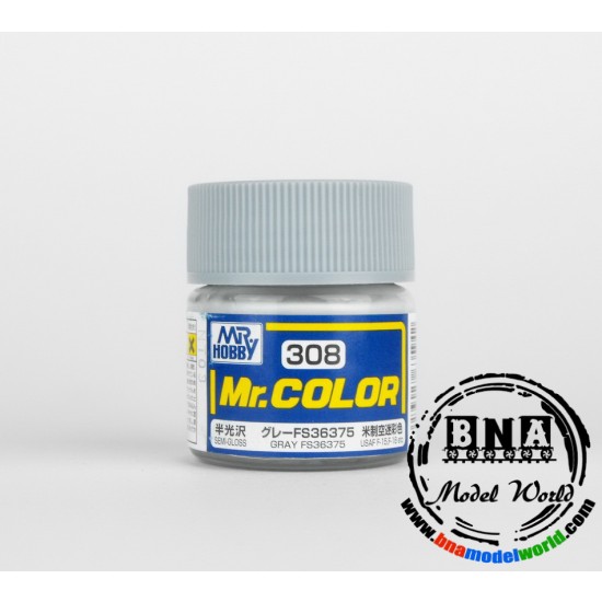 Solvent-Based Acrylic Paint - Semi-Gloss Grey FS 36375 (10ml)