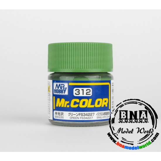 Solvent-Based Acrylic Paint - Semi-Gloss Green FS 34227 (10ml)
