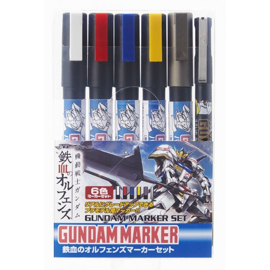 Gundam Iron-Blooded Orphans Marker Set (Set of 6 Paint Markers)