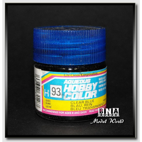 Water-Based Acrylic Paint - Gloss Clear Blue (10ml)
