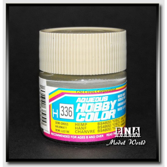 Water-Based Acrylic Paint - Semi-Gloss Hemp BS4800/10B21 (10ml)