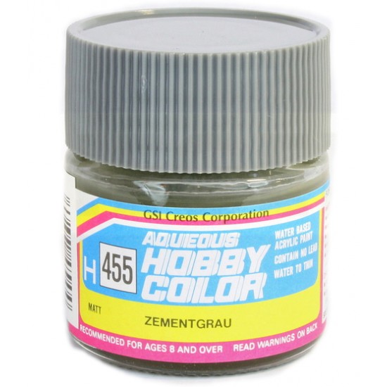 Water-Based Acrylic Paint - Flat Cement Grey (10ml)