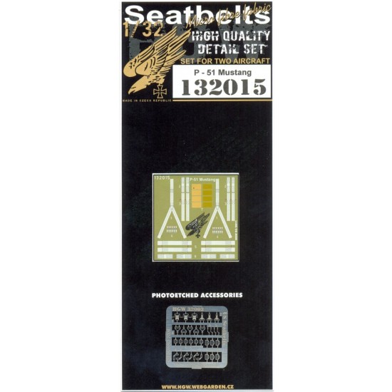 1/32 North American P-51 Mustang Seatbelts for Dragon/Trumpeter kits