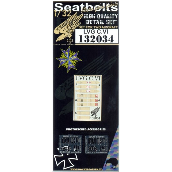 1/32 LVG C.VI Seatbelts for Wingnut Wings kit