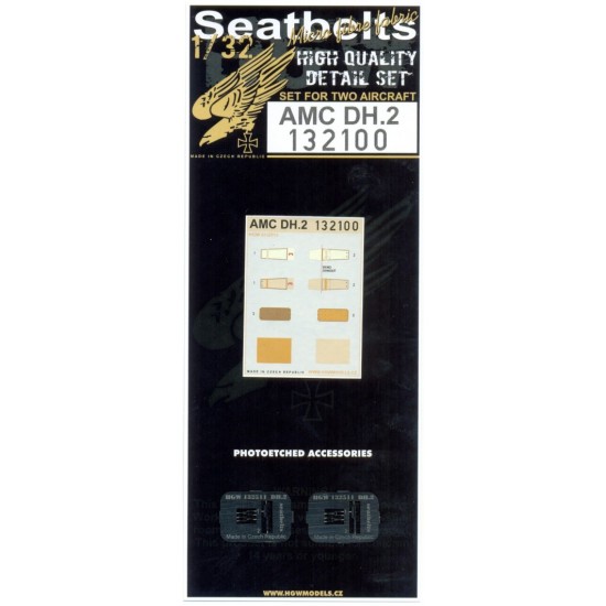 1/32 AMC DH.2 Seatbelts for Wingnut Wings kit
