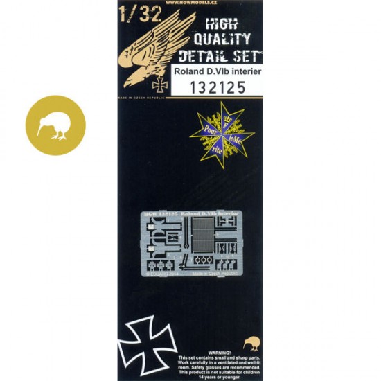 1/32 Roland D.VIb Interior Photo-etched Detail Set for Wingnut Wings kit