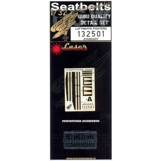 1/32 Luftwaffe Fighters Seatbelts - Standard (Laser Cut)