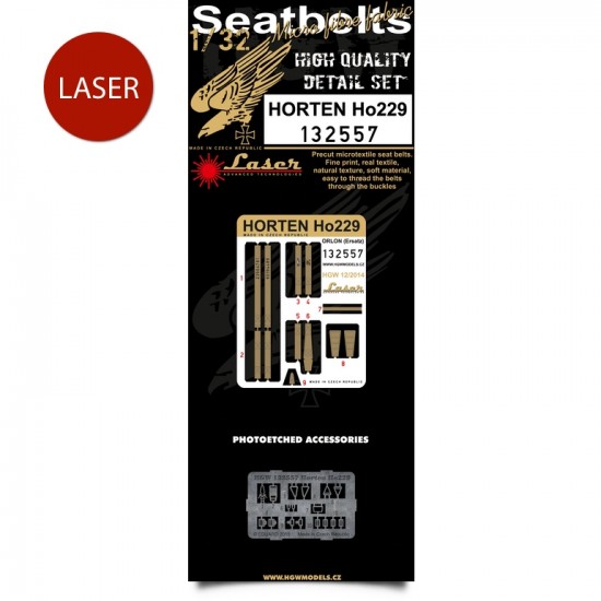 1/32 Horten Ho 229 w/Orlon Material Seatbelts for Zoukei Mura kit (Laser Cut) 
