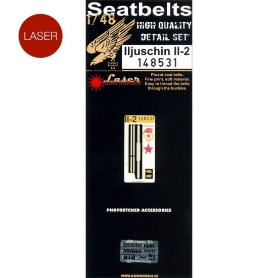 1/48 Ilyushin Il-2 Harness/Seatbelts (Laser Cut)