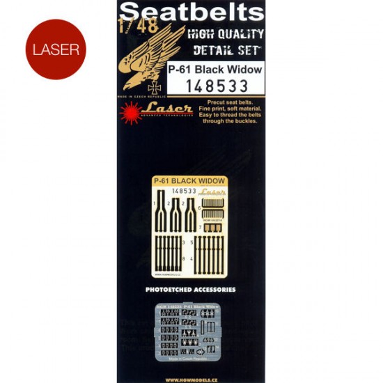 1/48 P-61 Black Widow Harness/Seatbelts (Laser Cut)