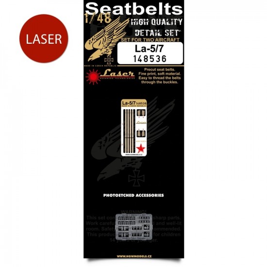 1/48 Lavochkin La-5/La-7 Seatbelts (Laser Cut) 