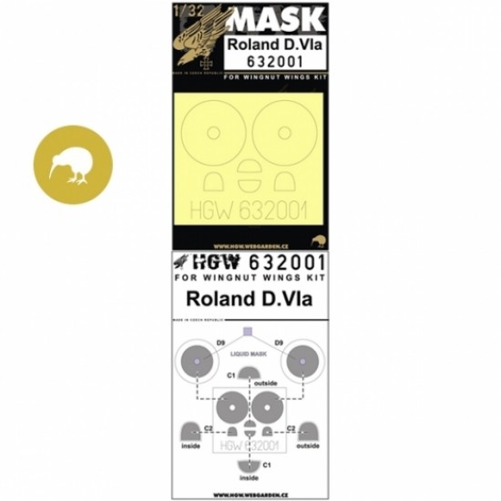 1/32 Roland D.VIa Paint Masks for Wingnut Wings kit